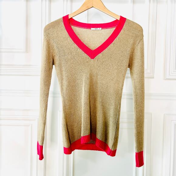 Prada Beige/Hot Pink Wool Sweater Size 36IT/XS - Picture 2 of 7